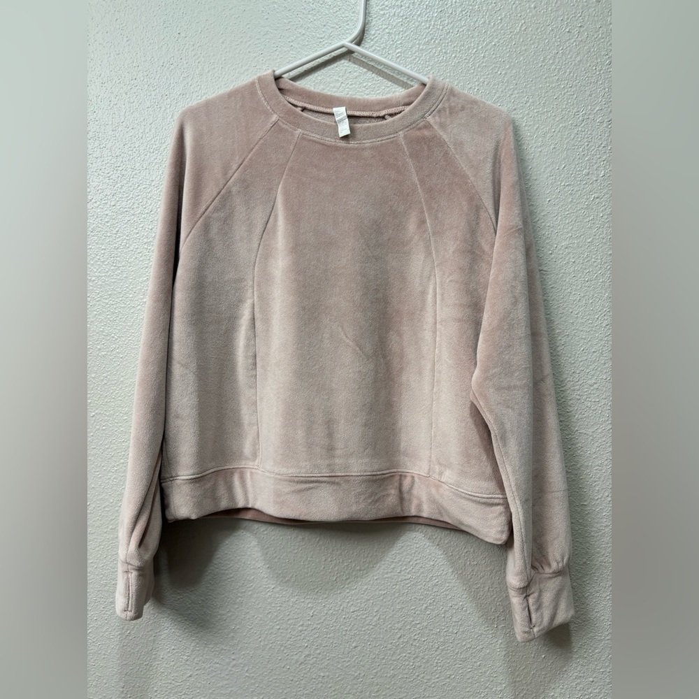 Zella Blush Velour Sweatshirt